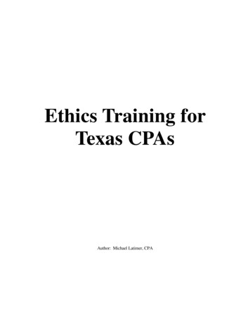 Ethics Training For Texas CPAs