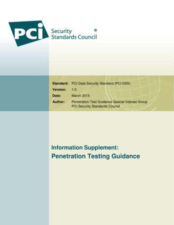 Penetration Testing Guidance - PCI Security Standards
