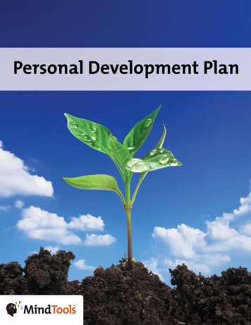 Personal Development Plan - Mind Tools