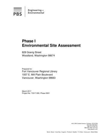 Phase I Environmental Site Assessment - FVRL