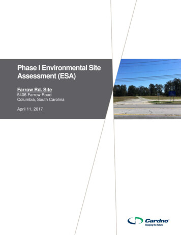 Phase I Environmental Site Assessment (ESA)