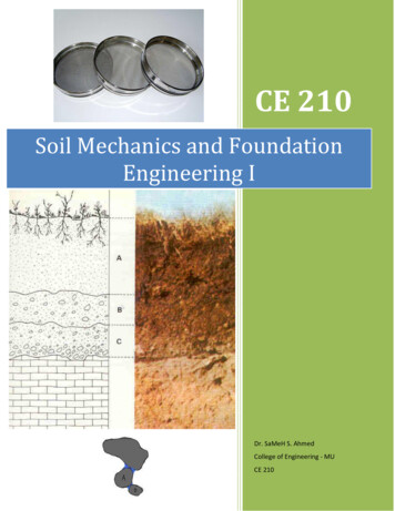Soil Mechanics And Foundation Engineering I