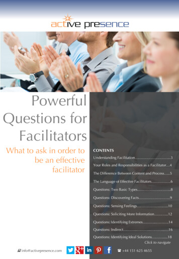 Powerful Questions For Facilitators - Squarespace