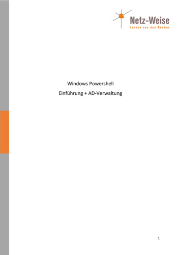 Windows Powershell Einführung AD-Verwaltung