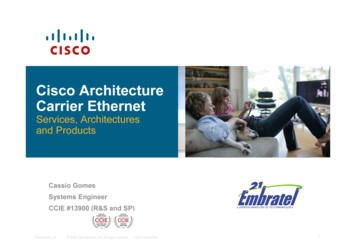 Cisco Architecture Carrier Ethernet