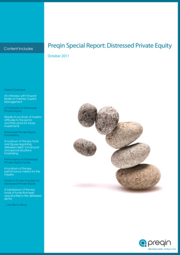 Preqin Special Report Distressed Private Equity