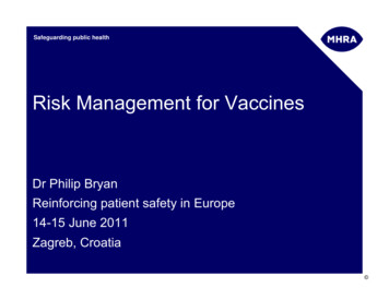 Risk Management For Vaccines - Europa