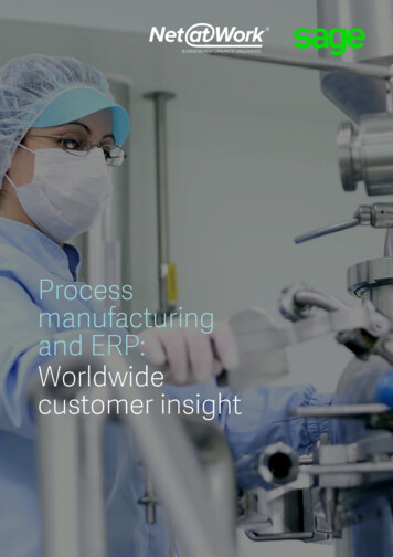 Process Manufacturing And ERP: Worldwide Customer Insight