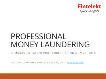 PROFESSIONAL MONEY LAUNDERING - Fintelekt
