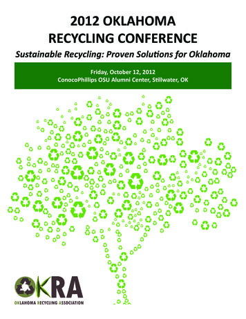 2012 OKLAHOMA RECYCLING CONFERENCE