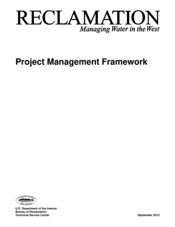 Project Management Framework - Usbr.gov