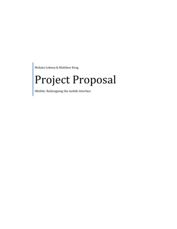 Mohato Lekena & Matthew Krog Project Proposal