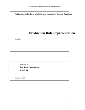 Production Rule Representation - W3