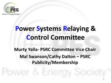 Power Systems Relaying & Control Committee