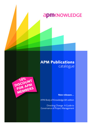 APM Publications Catalogue