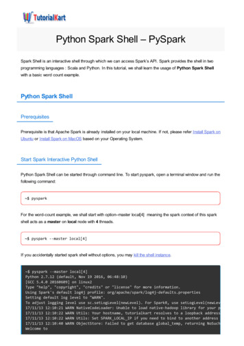 Python Spark Shell – PySpark - Tutorial Kart