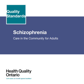 Schizophrenia: Care In The Community For Adults