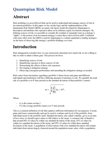 Quantopian Risk Model Abstract Introduction