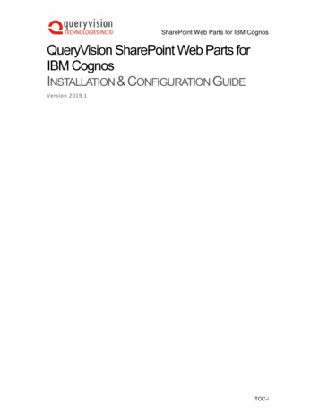SharePoint Web Parts For IBM Cognos - QueryVision