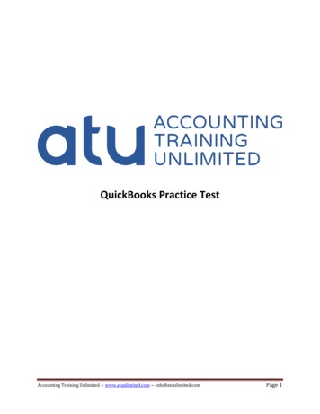 QuickBooks Practice Test - Bookkeeperassociation 