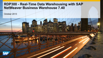 RDP300 - Real-Time Data Warehousing With SAP . - SAP HANA