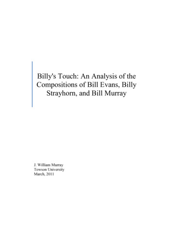 Billy's Touch: An Analysis Of The Compositions Of Bill .