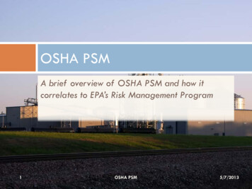 OSHA PSM - EPA