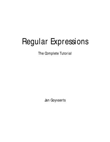 Regular Expressions: The Complete Tutorial