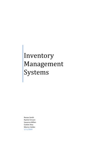 Inventory Management Systems - CSUSM