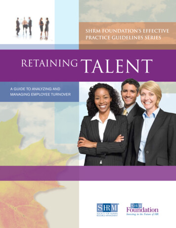 Retaining Talent: A Guide To Analyzing And Managing .