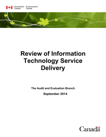 Review Of Information Technology Service Delivery
