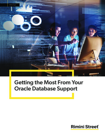 Getting The Most From Your Oracle Database Support