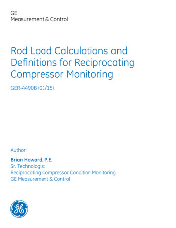 Rod Load Calculations And Definitions For Reciprocating .