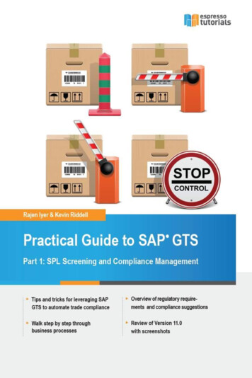 Practical Guide To SAP GTS Part I