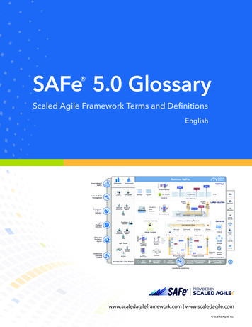 SAFe 5.0 Glossary - Scaled Agile Framework