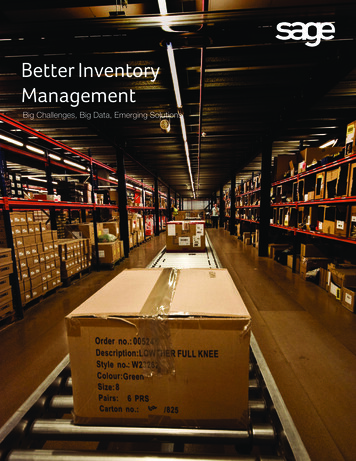 Better Inventory Management - Sage US