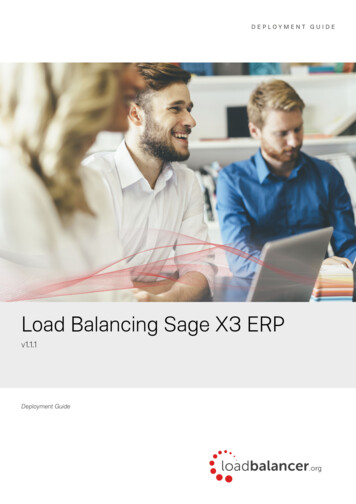 Load Balancing Sage X3 ERP