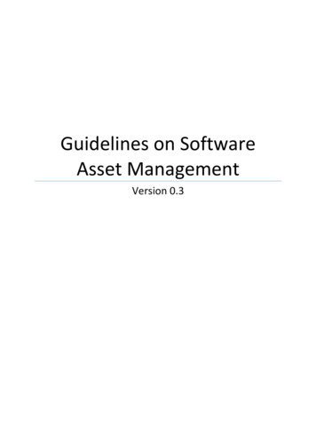 Guidelines On Software Asset Management