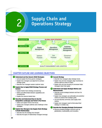 2 Supply Chain And Operations Strategy - Pearson Higher Ed