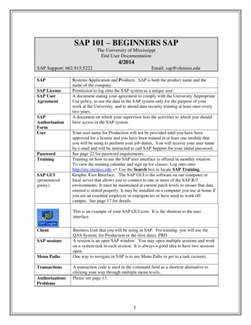 SAP 101 BEGINNERS SAP