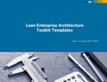 Lean Enterprise Architecture Toolkit Templates