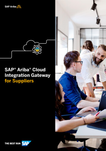 SAP Ariba Cloud Integration Gateway For Suppliers