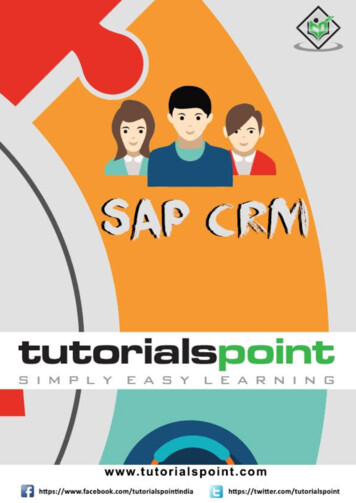 SAP CRM - Tutorialspoint 
