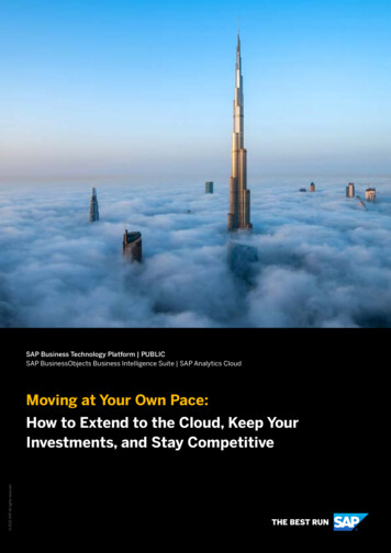 Moving At Your Own Pace: How To Extend . - SAP HANA Journey