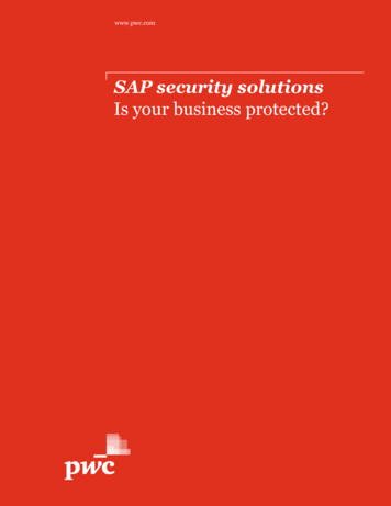 SAP Security Solutions - Pwc