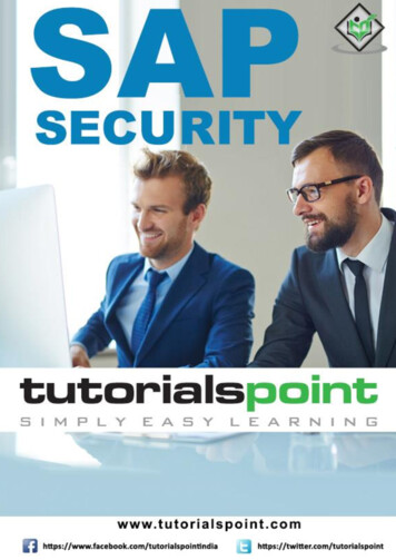 SAP Security - Tutorialspoint 