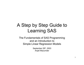 A Step By Step Guide To Learning SAS
