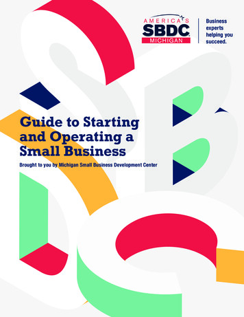 Guide To Starting And Operating A Small Business