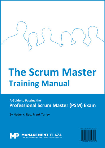 The Scrum Master Training Manual