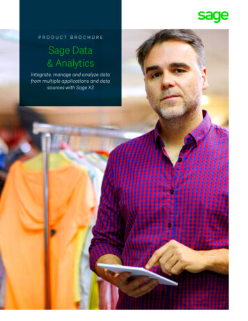 Product Brochure Sage Data & Analytics